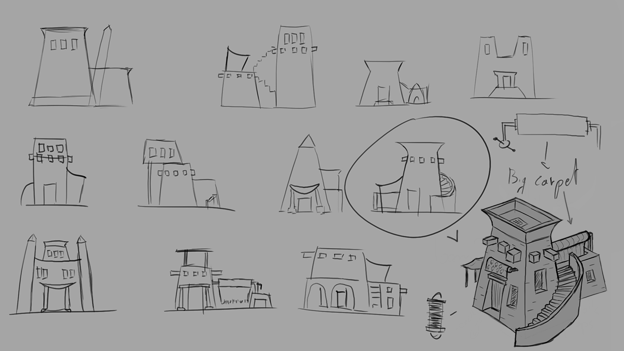 Sketches → Final choice
